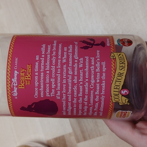 Disney Beauty and the Beast Burger King Collector's Cup Vintage - Picture 13 of 13